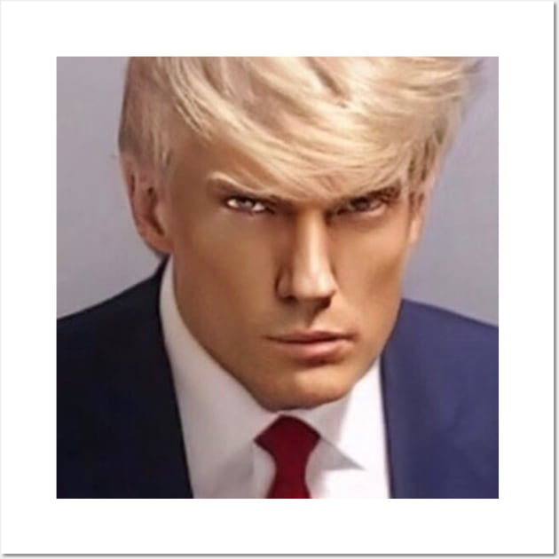 Trump Anime Mugshot Wall Art by GreenGuyTeesStore